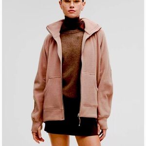 Lululemon Scuba Tumbled Fleece Funnel-Neck Full Zip/ Twilight Rose/ M/L- NWT